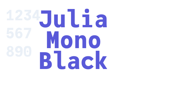 Julia Mono Black font free