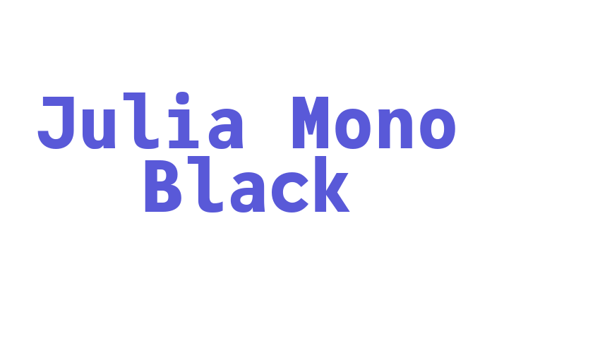 Julia Mono Black Font Download