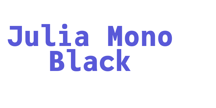 Julia Mono Black Font Download