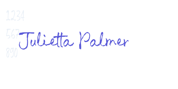 Julietta Palmer font free