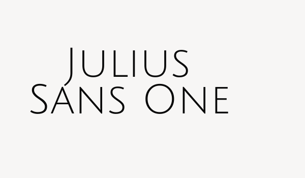 Julius Sans One Font