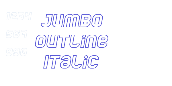 Jumbo Outline Italic font free