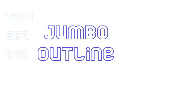 Jumbo Outline font free