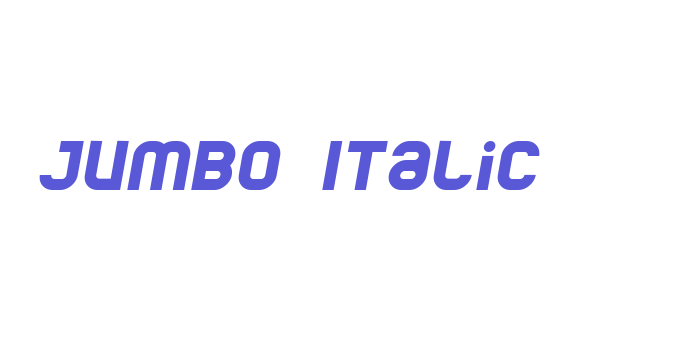 Jumbo Italic Font Download