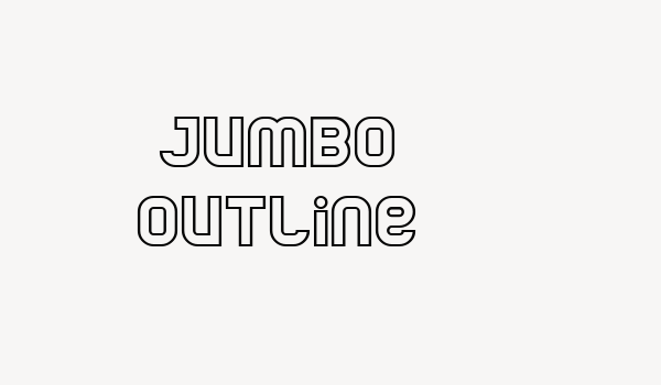 Jumbo Outline Font