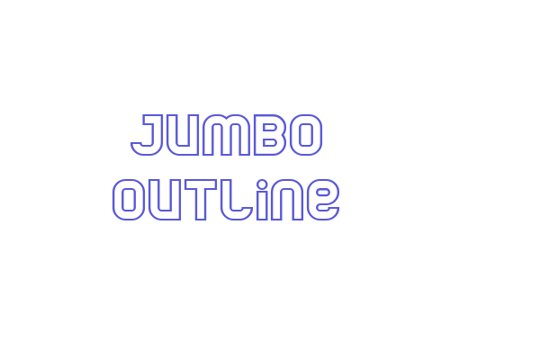 Jumbo Outline Font