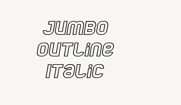 Jumbo Outline Italic Font