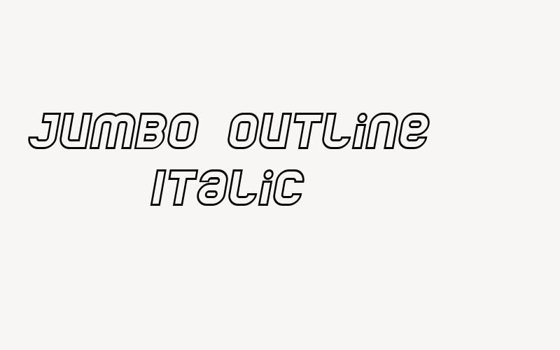 Jumbo Outline Italic Font