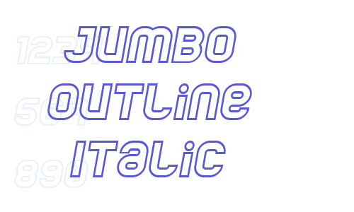 Jumbo Outline Italic Font Download