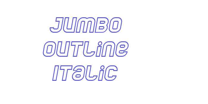 Jumbo Outline Italic Font Download