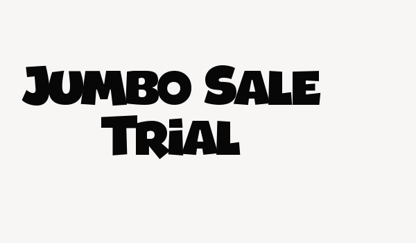 Jumbo Sale Trial Font