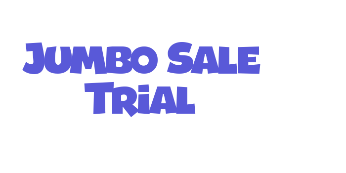 Jumbo Sale Trial Font Download