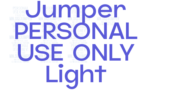 Jumper PERSONAL USE ONLY Light font free