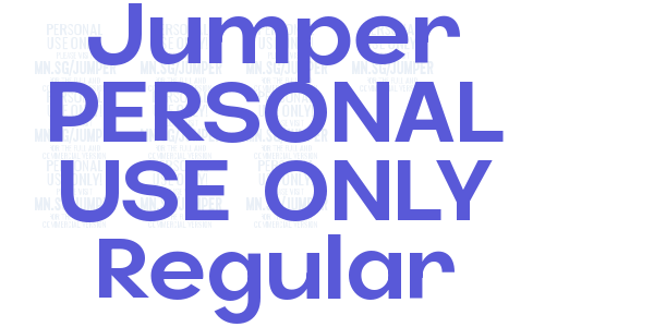 Jumper PERSONAL USE ONLY Regular font free