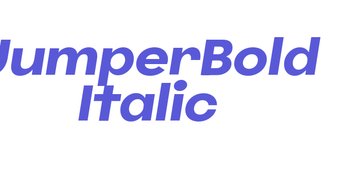 JumperBold Italic Font