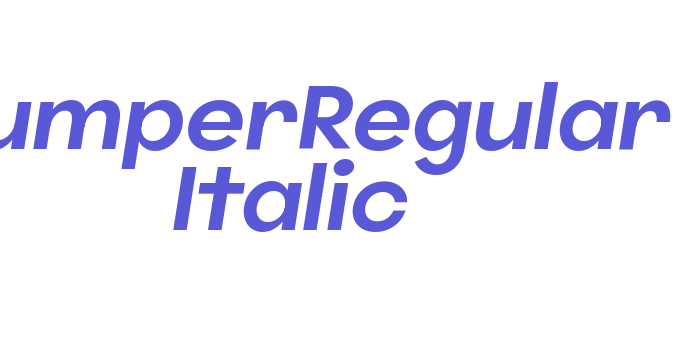 JumperRegular Italic Font Download