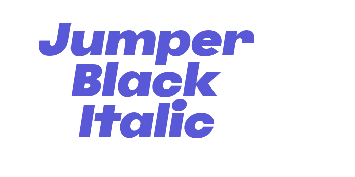 Jumper Black Italic Font Download