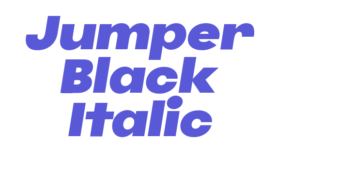 Jumper Black Italic Font