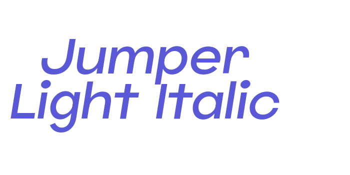 Jumper Light Italic Font