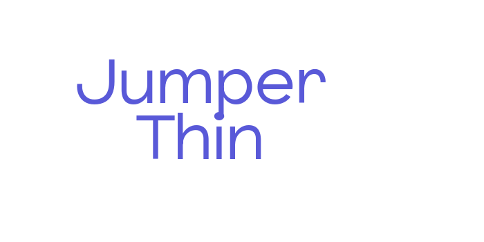 Jumper Thin Font Download