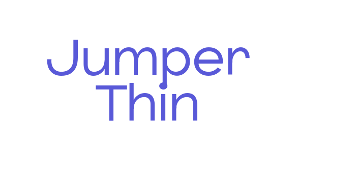 Jumper Thin Font