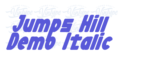 Jumps Hill Demo Italic font