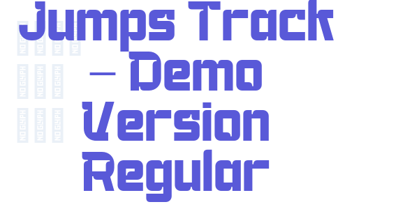 Jumps Track – Demo Version Regular font