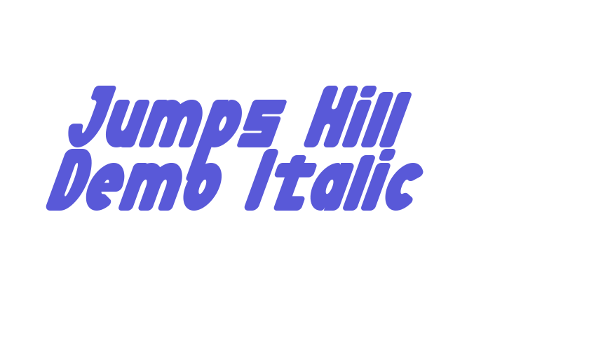 Jumps Hill Demo Italic Font