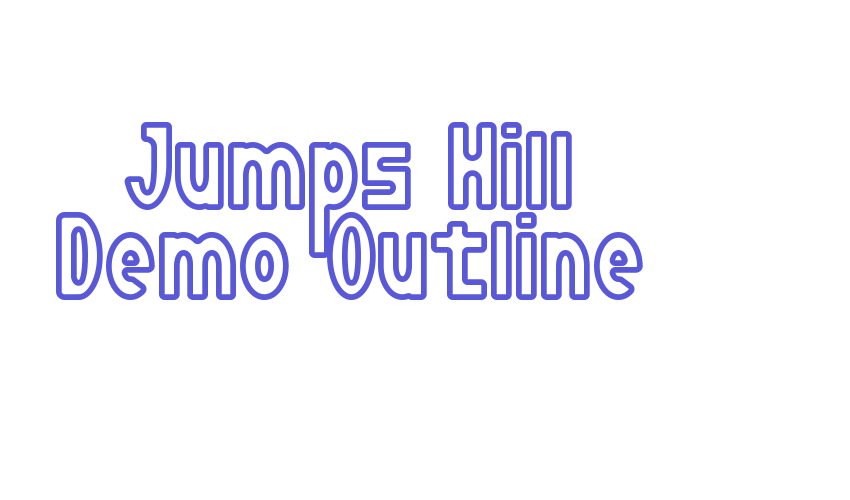 Jumps Hill Demo Outline Font Download