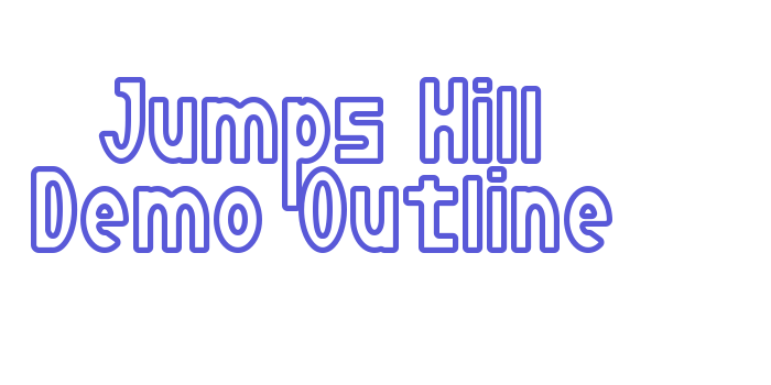 Jumps Hill Demo Outline Font Download