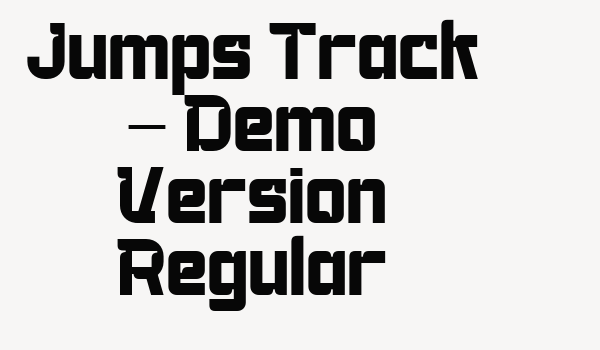 Jumps Track – Demo Version Regular Font