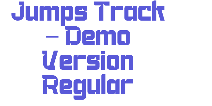 Jumps Track – Demo Version Regular Font Download