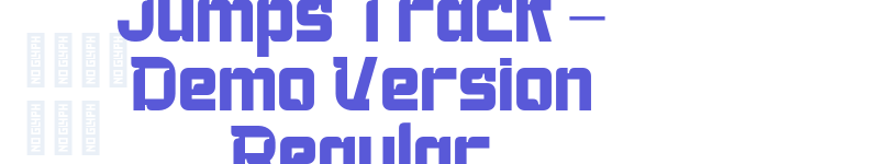 Jumps Track – Demo Version Regular-related font