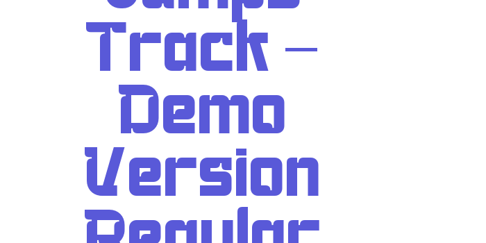 Jumps Track – Demo Version Regular Font