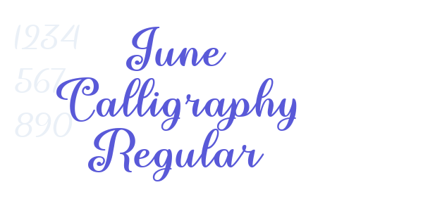 June Calligraphy Regular font free