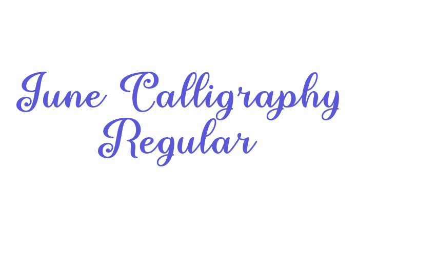 June Calligraphy Regular Font