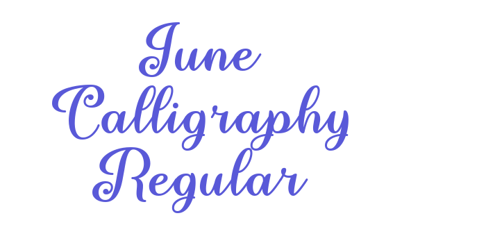 June Calligraphy Regular Font