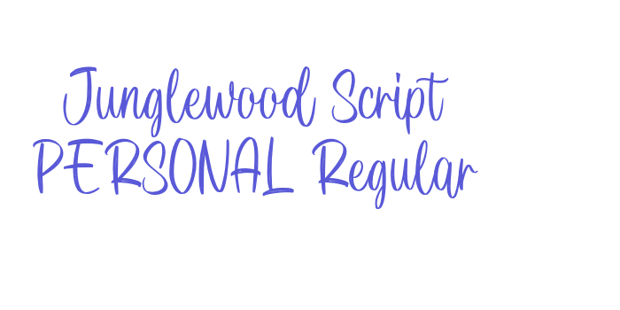 Junglewood Script PERSONAL Regular Font Download