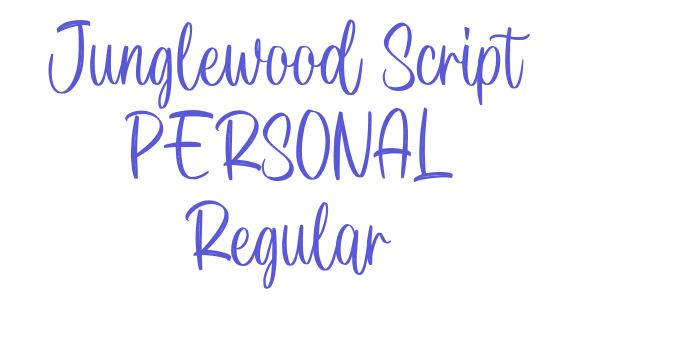 Junglewood Script PERSONAL Regular Font