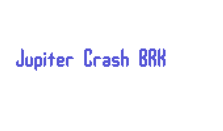 Jupiter Crash BRK Font Download