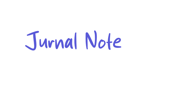 Jurnal Note Font Download