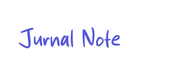 Jurnal Note Font