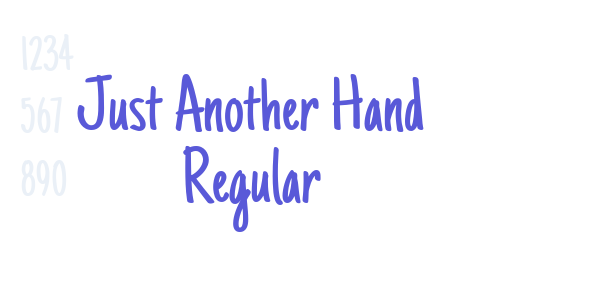 Just Another Hand Regular font free