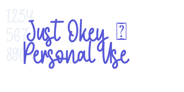 Just Okey – Personal Use font