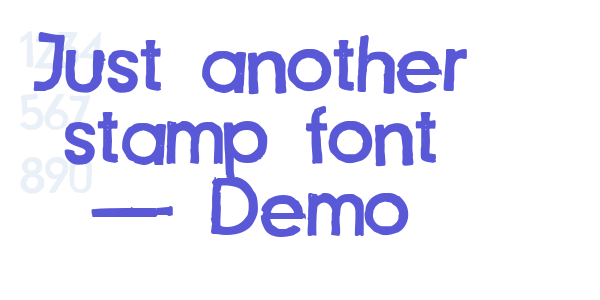 Just another stamp font – Demo font free