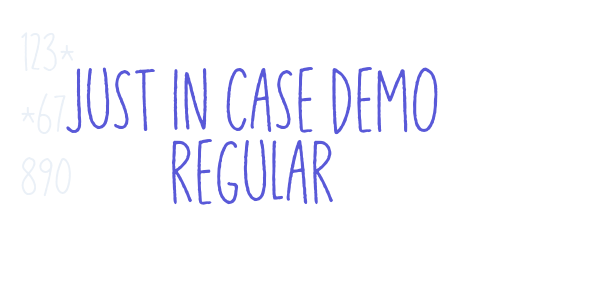 Just in case DEMO Regular font free