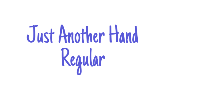 Just Another Hand Regular Font Download