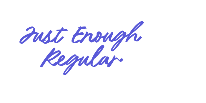 Download Just Enough Regular Font