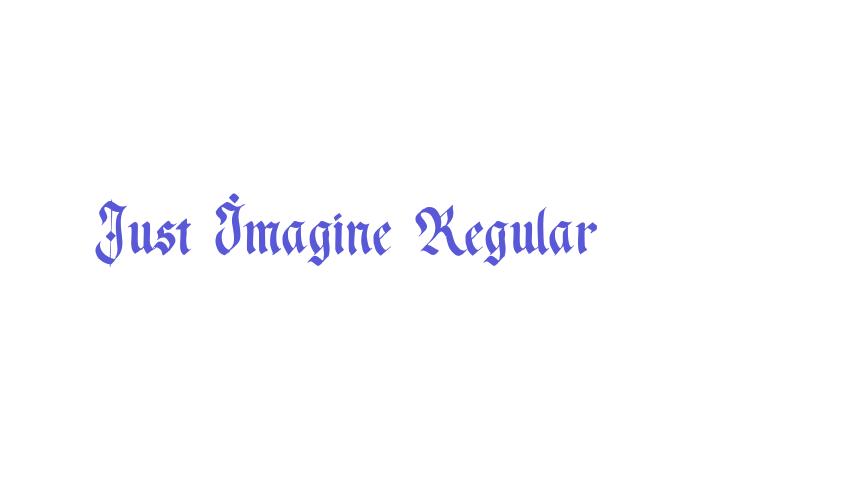 Just Imagine Regular Font Download