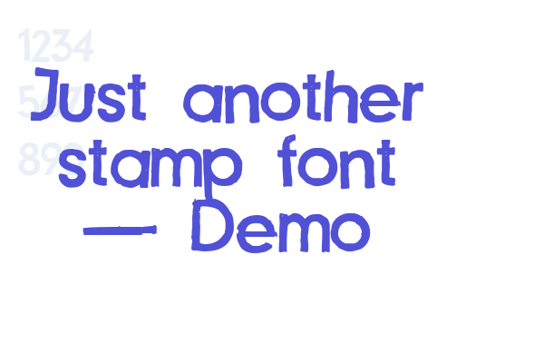 Just another stamp font – Demo